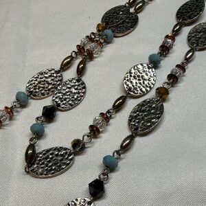 Elegant Silver and Gold Beaded Necklace